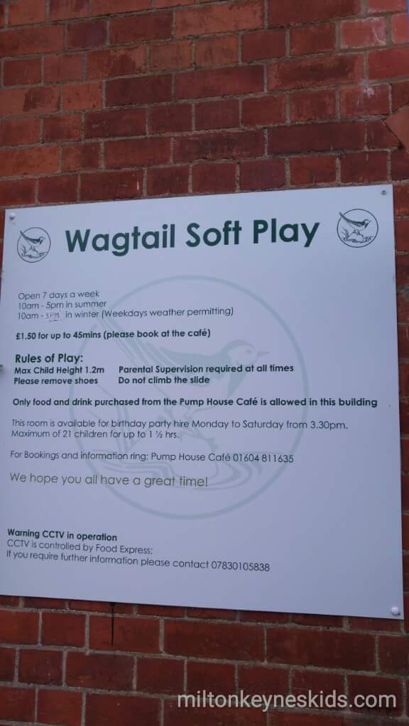 soft play sign at Sywell Country Park