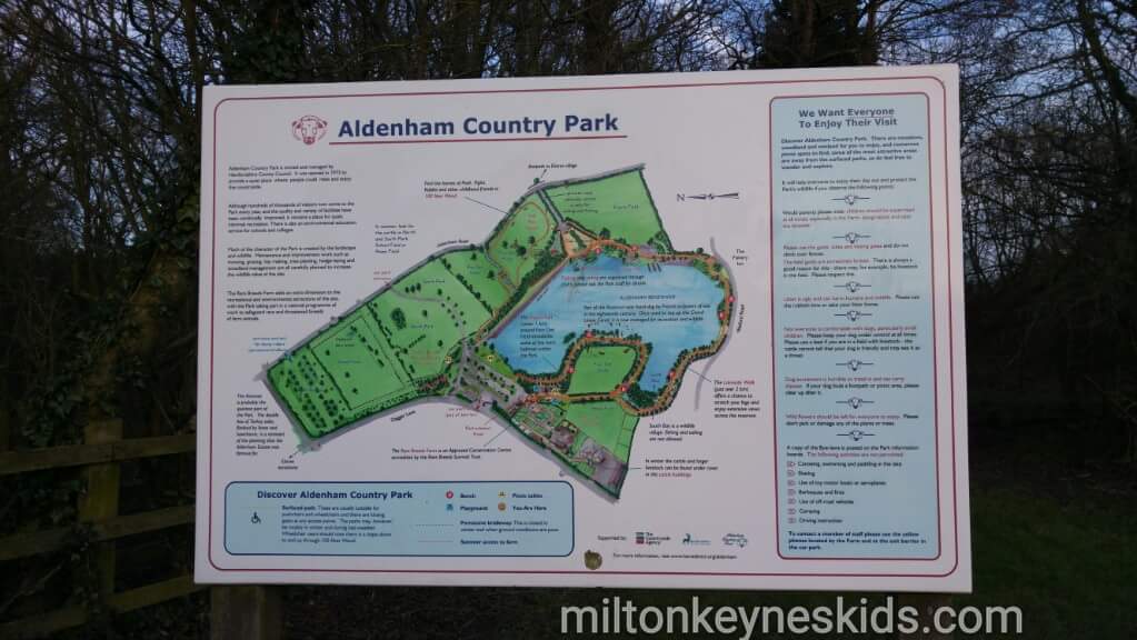 map sign at Aldenham Country Park