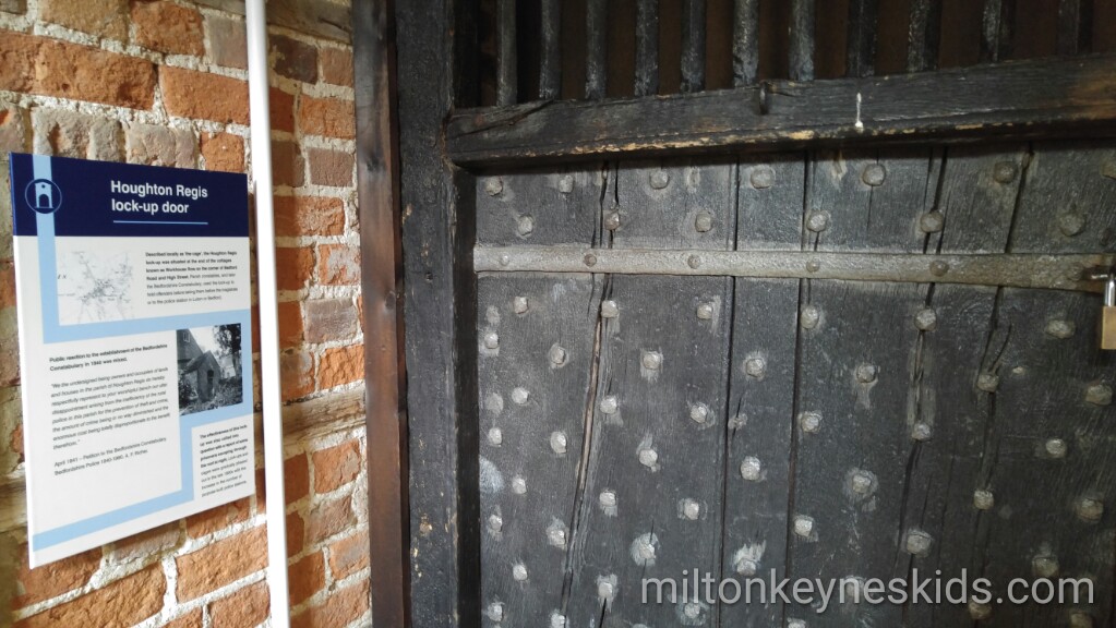 Houghton Regis lock-up door at Stockwood Discovery Centre