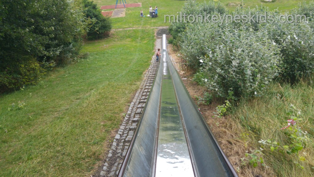 Huge slide in Bradville, Milton Keynes