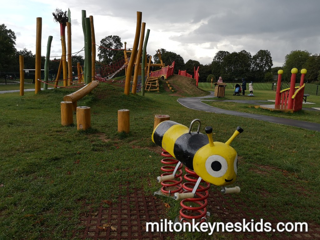 Bee rocker in the play area at Leavesden Country Park