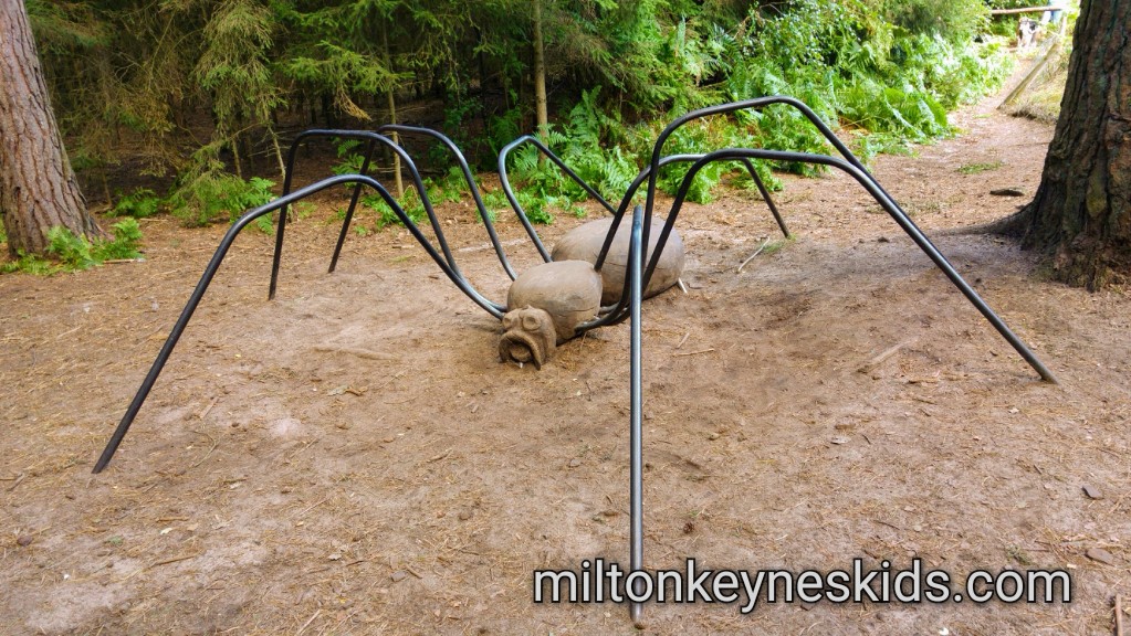 large spider sculpture at Rushmere Country Park