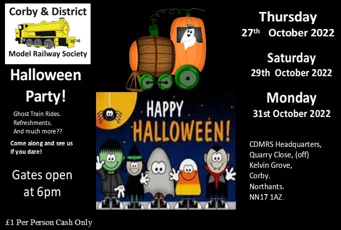 Corby and District Model Railway Society Halloween train 